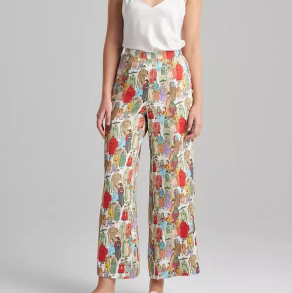 Natori Dynasty Printed Pajama Pants Size Medium - Picture 1 of 8